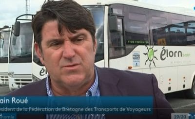 Alain Roué, président du réseau Océlorn, dirigeant de l'entreprise Elorn bus et cars et président de la FNTV Bretagne